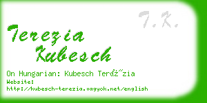 terezia kubesch business card